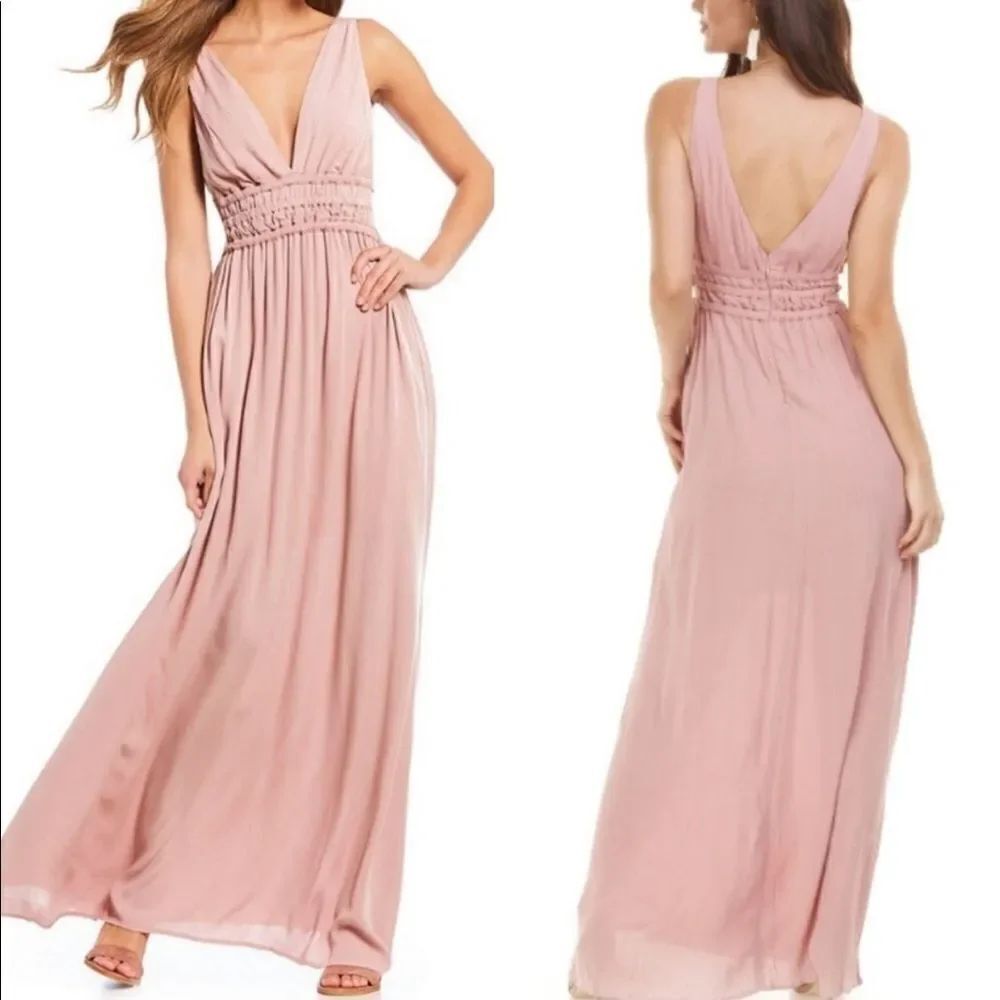 Wayf Surrey Maxi Dress ‘Nude Rose’ Size Medium